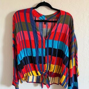 Express Multicolor Striped Blouse